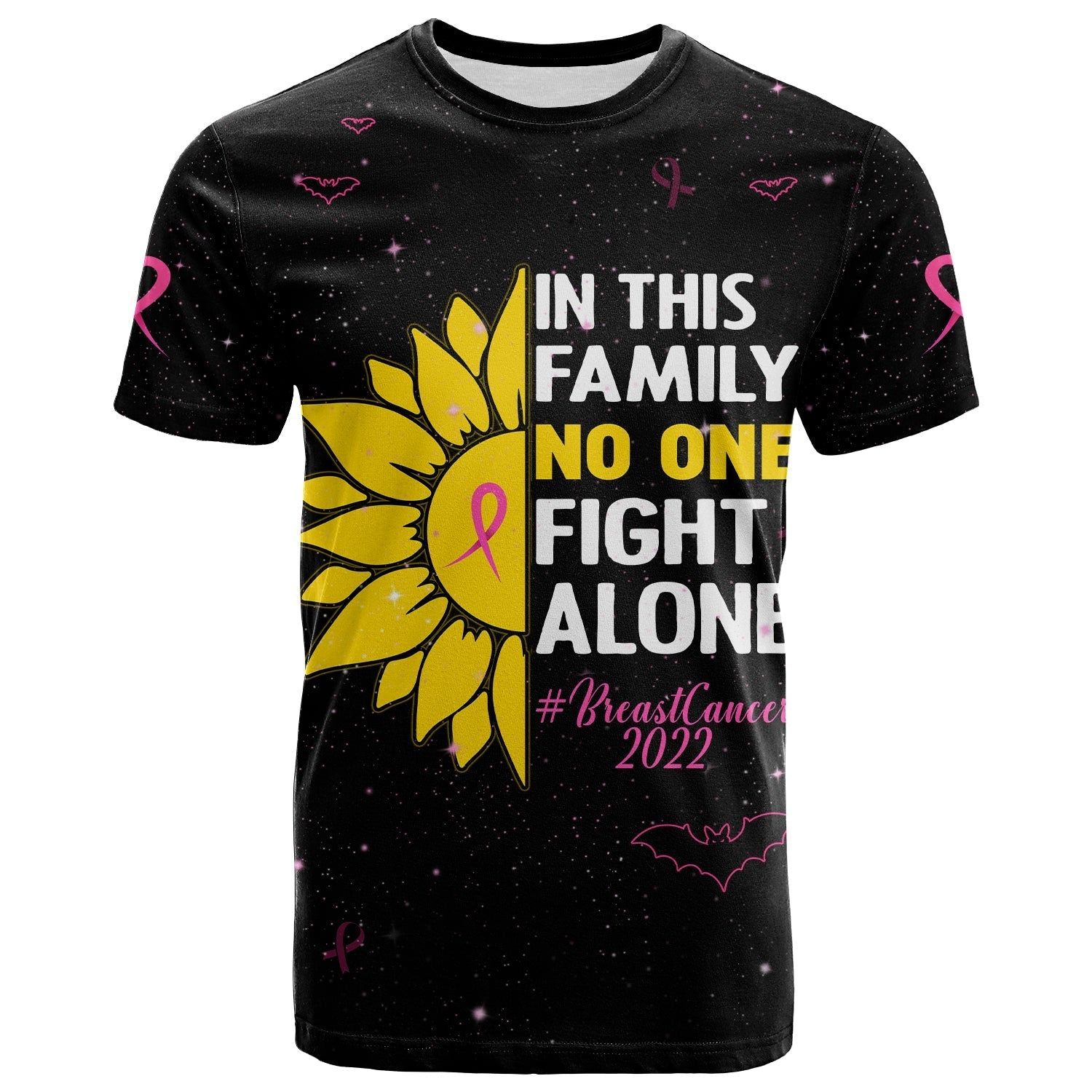 custom-personalised-breast-cancer-t-shirt-sunflower-in-this-family-no-one-fights-alone-black