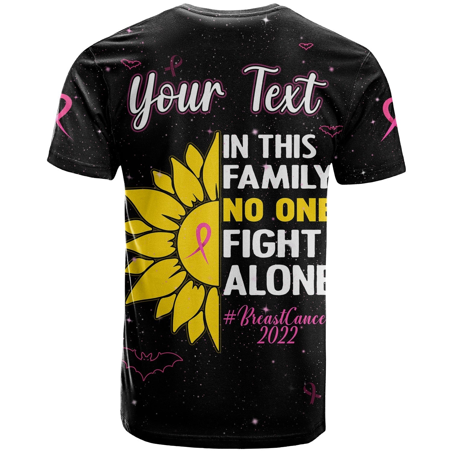 custom-personalised-breast-cancer-t-shirt-sunflower-in-this-family-no-one-fights-alone-black