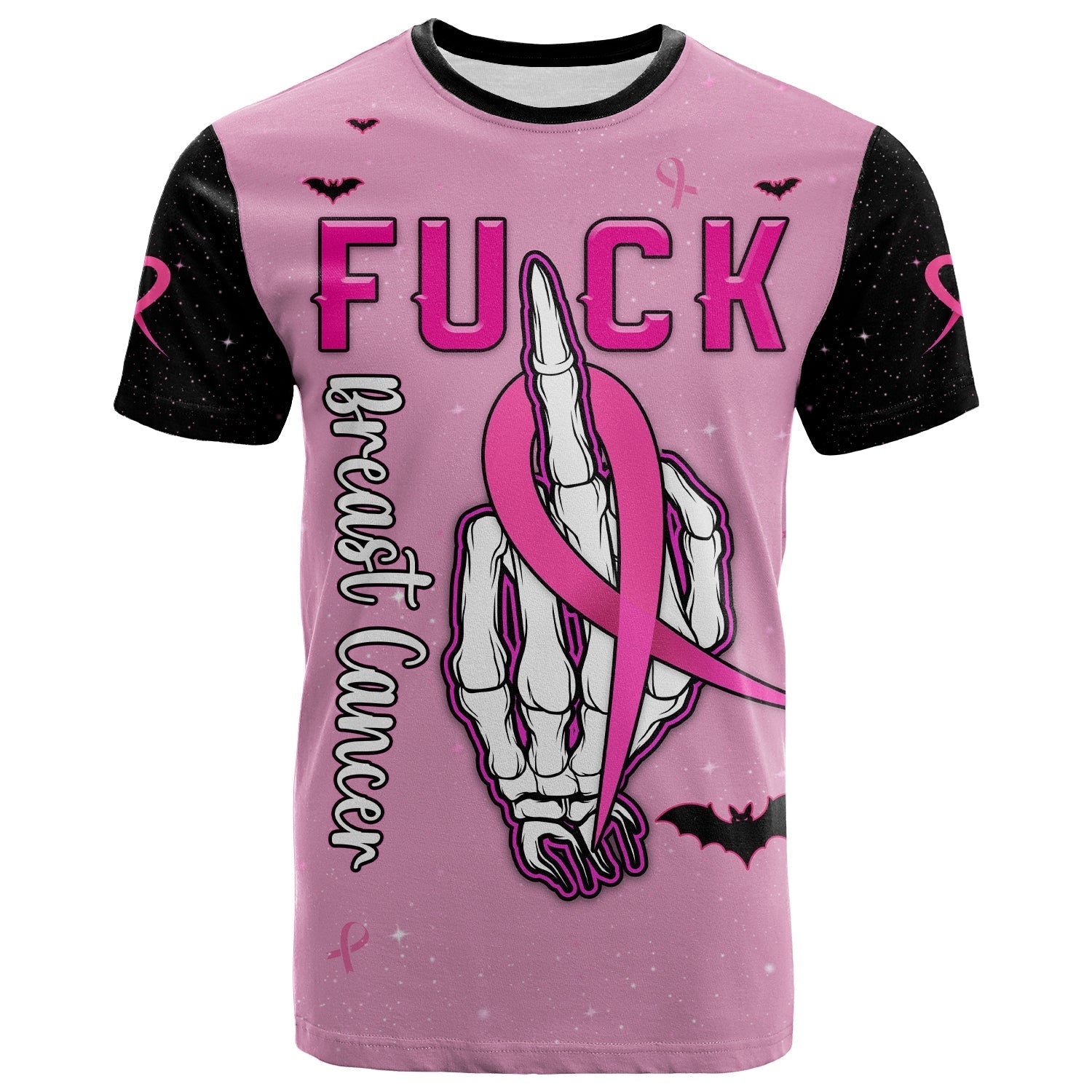 custom-personalised-breast-cancer-t-shirt-skull-finger-fuckkk-breast-cancer-pink-ver01