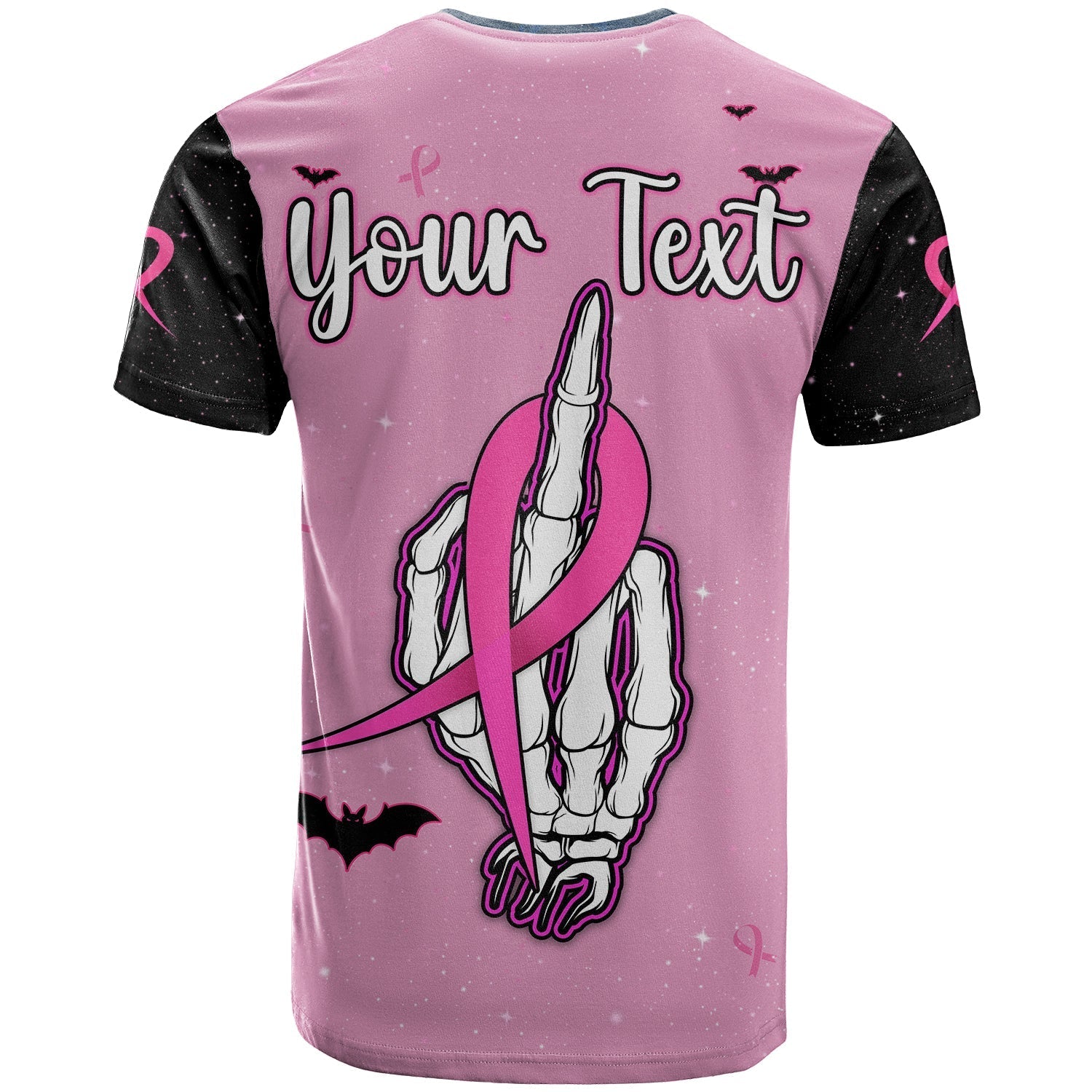 custom-personalised-breast-cancer-t-shirt-skull-finger-fuckkk-breast-cancer-pink-ver01