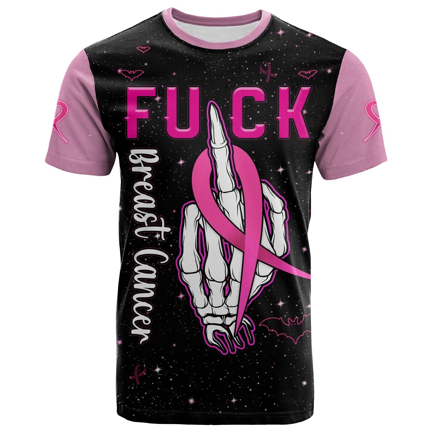 custom-personalised-breast-cancer-t-shirt-skull-finger-fuckkk-breast-cancer-black-ver01
