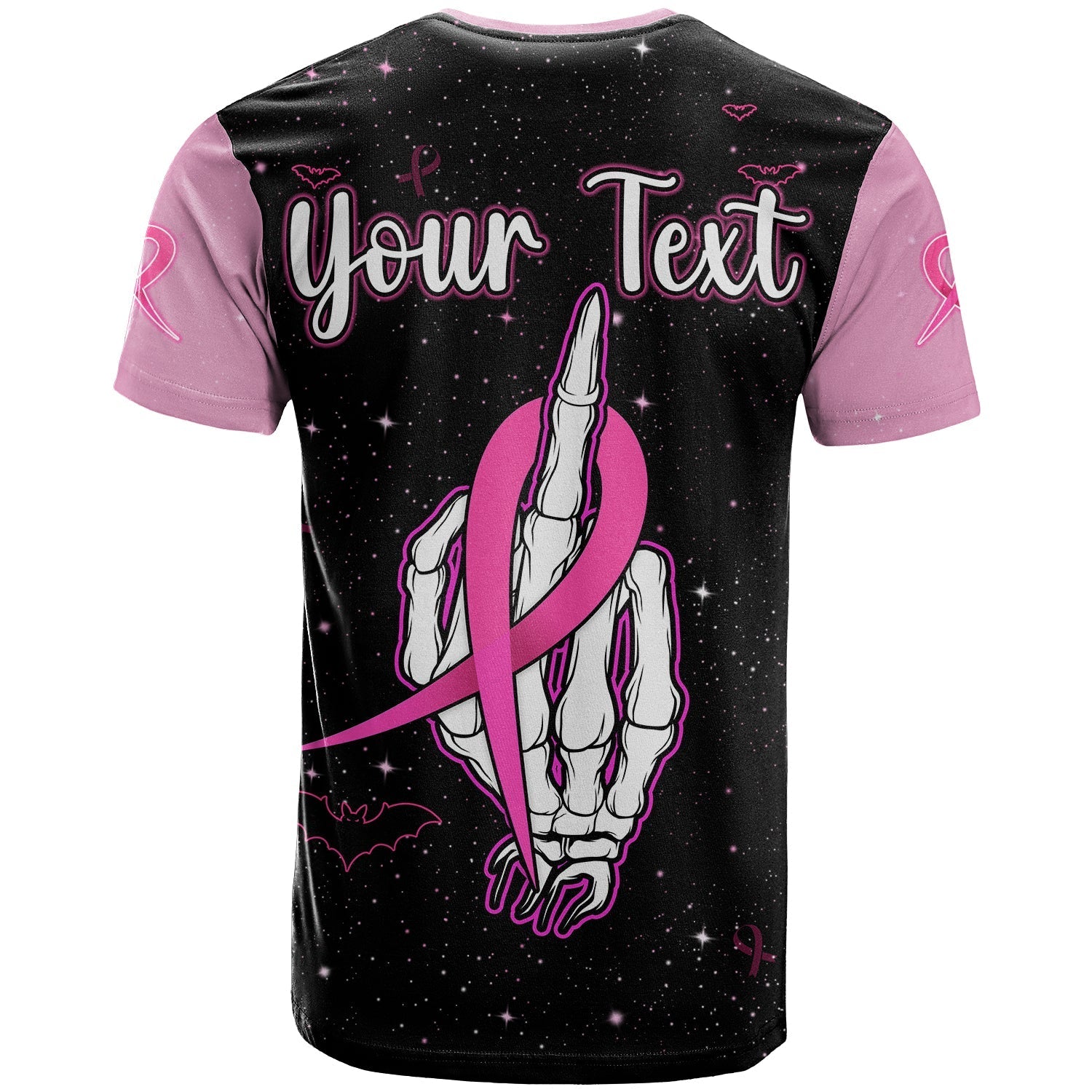 custom-personalised-breast-cancer-t-shirt-skull-finger-fuckkk-breast-cancer-black-ver01