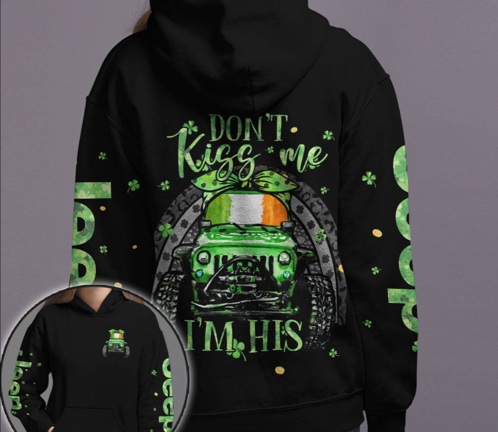 Don't Kiss Me Couple Jeep Hoodie St Patrick Day