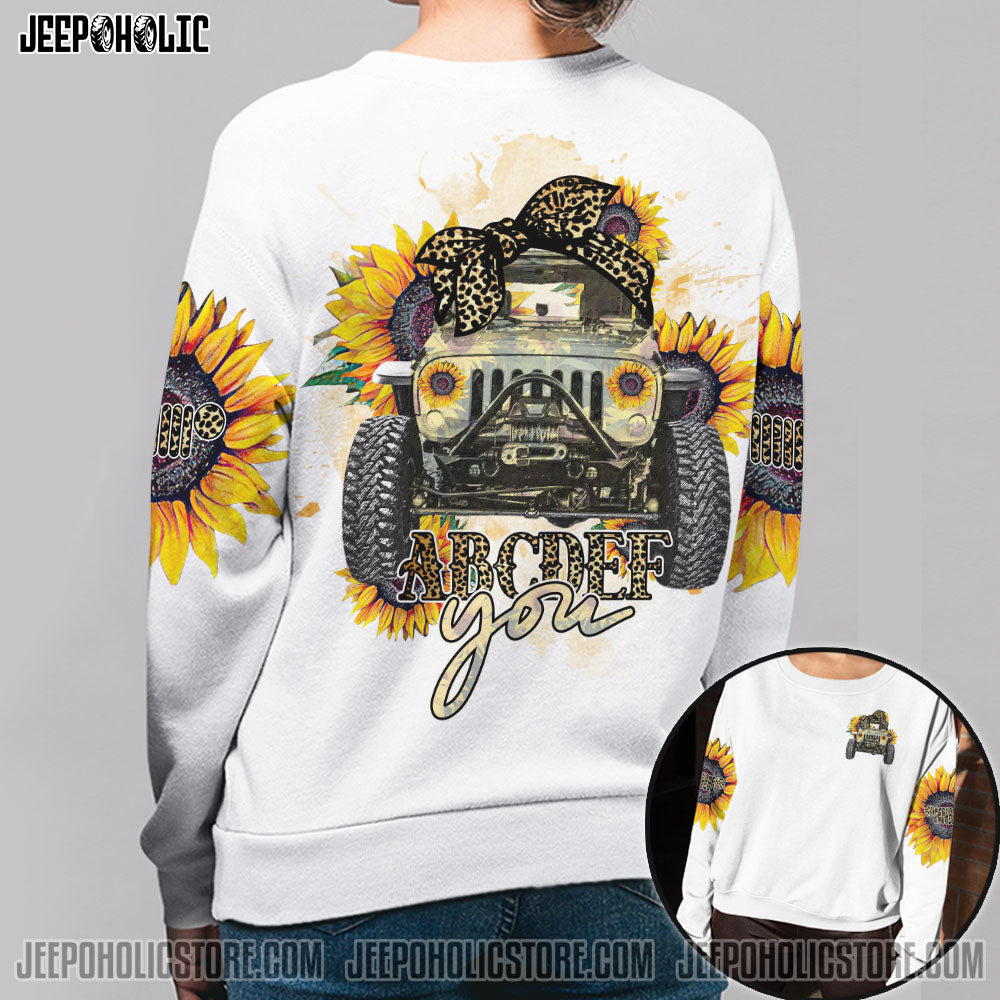 Abcdef You Jeep Sunflower All Over Print