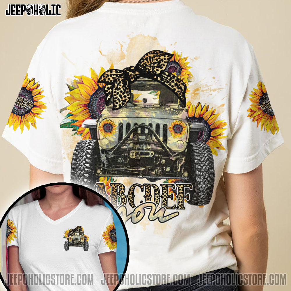 Abcdef You Jeep Sunflower All Over Print