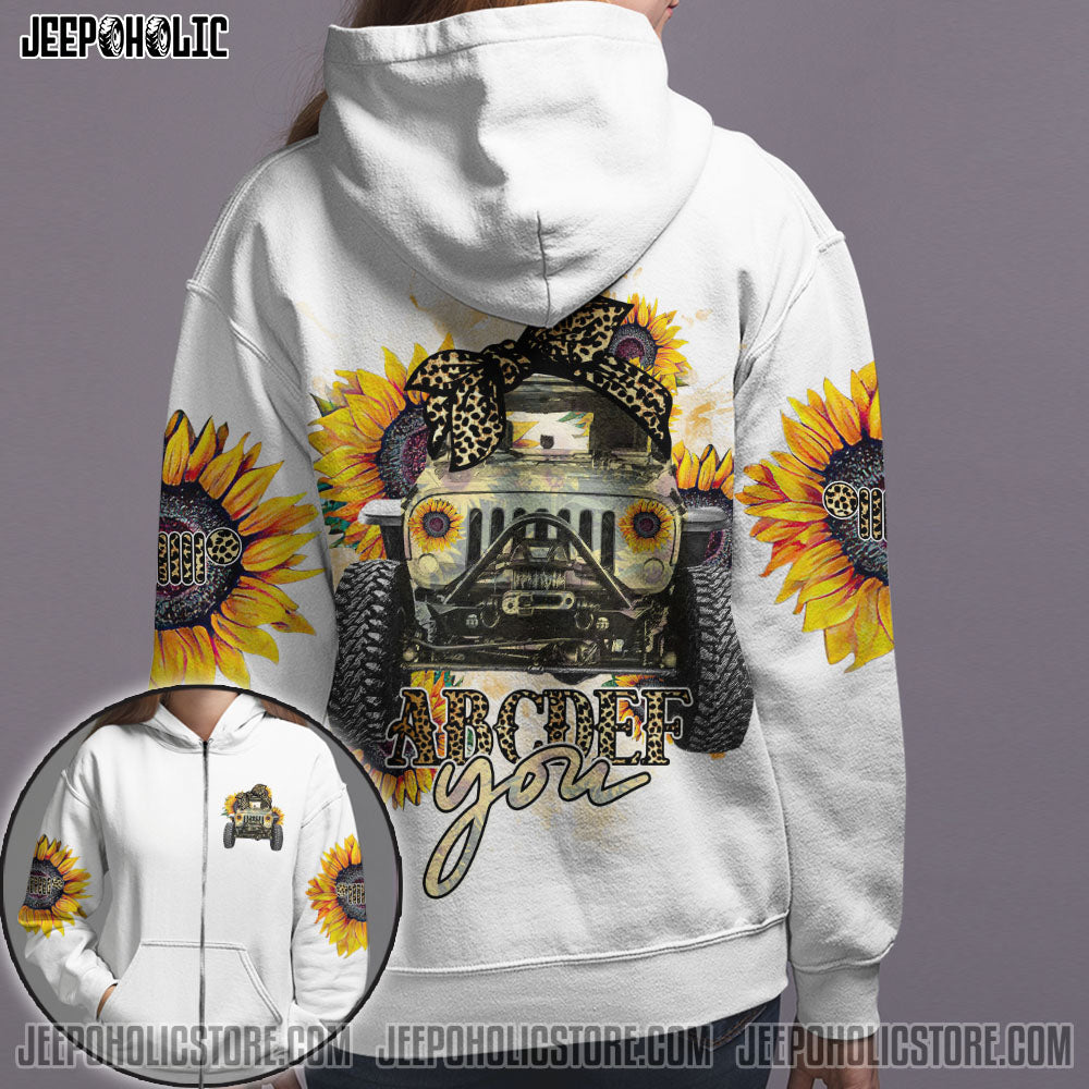 Abcdef You Jeep Sunflower All Over Print