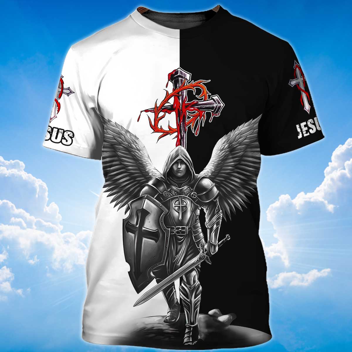 angel-warrior-jesus-t-shirt