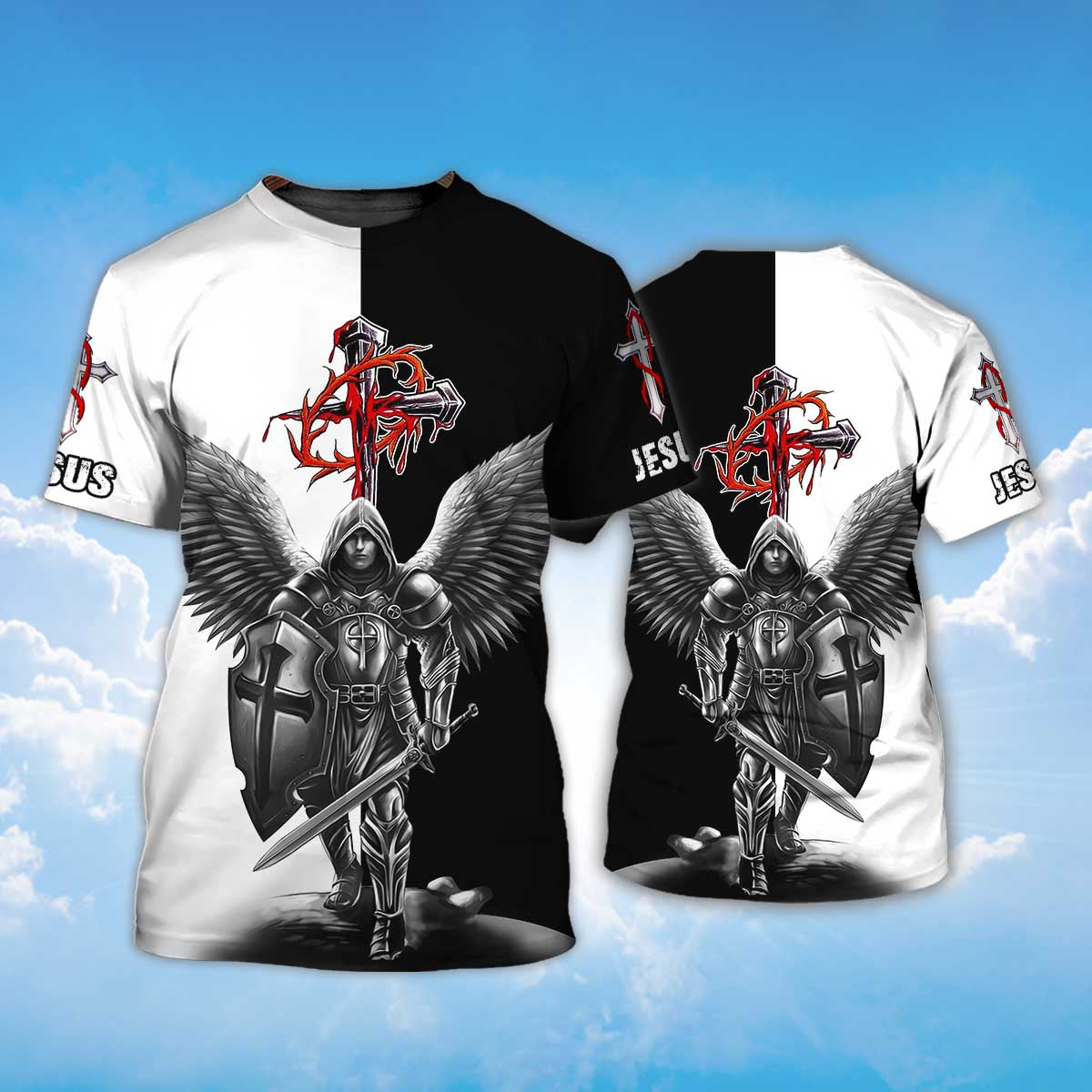 angel-warrior-jesus-t-shirt