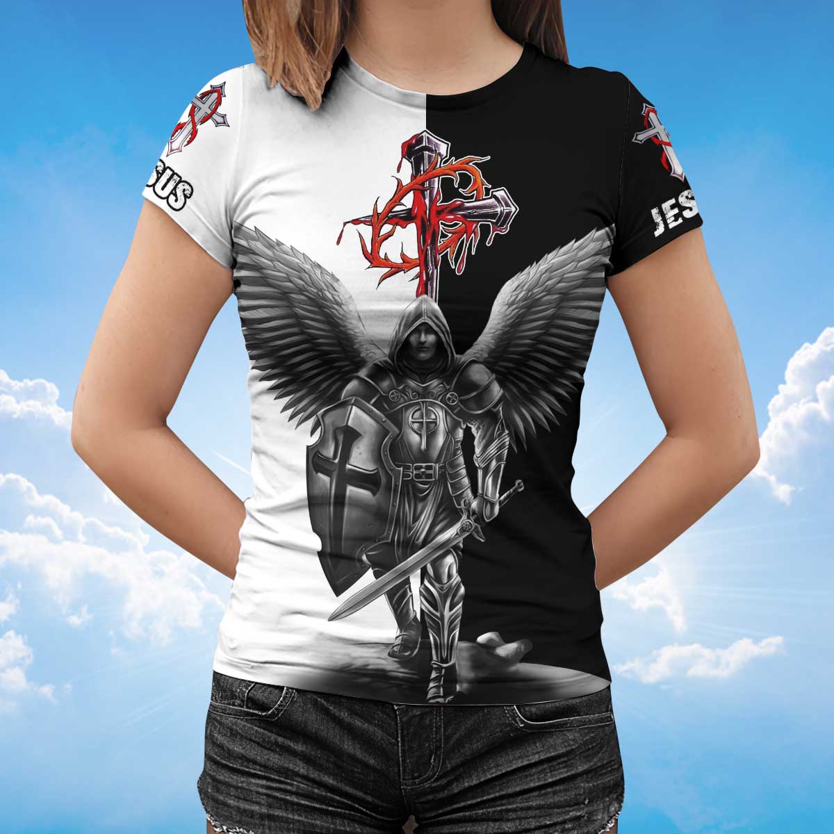 angel-warrior-jesus-t-shirt