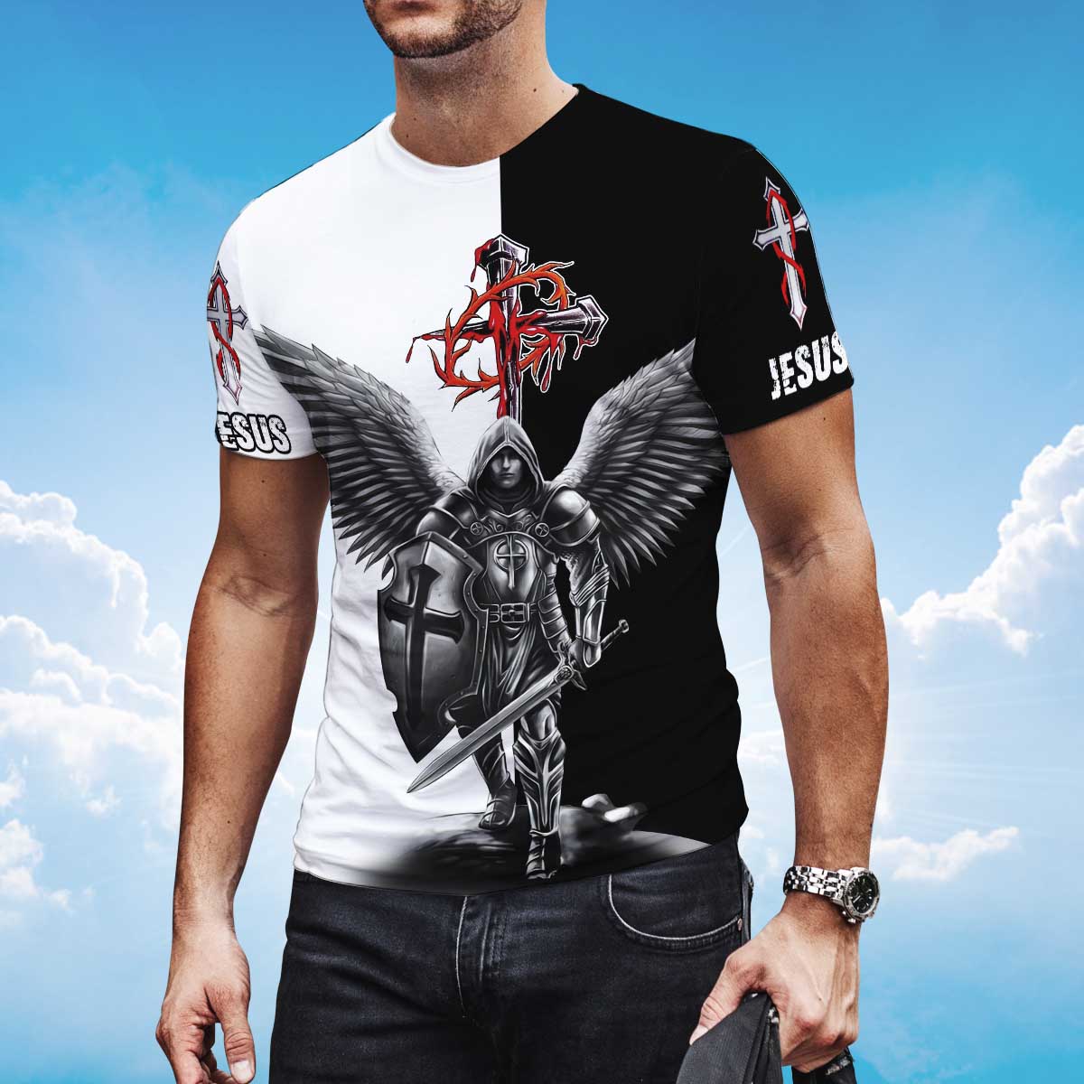 angel-warrior-jesus-t-shirt