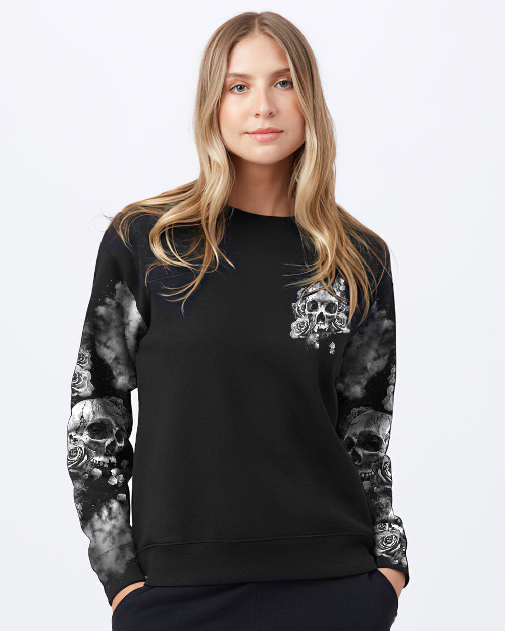 love-me-like-my-demons-do-black-and-white-rose-womens-skull-sweatshirt