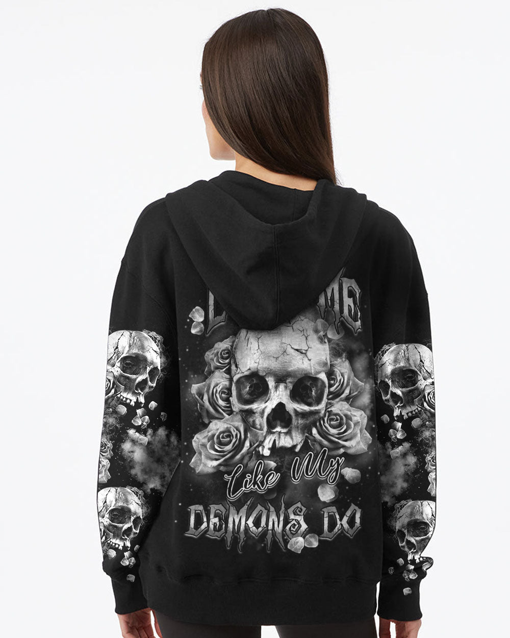 love-me-like-my-demons-do-black-and-white-rose-womens-skull-hoodie