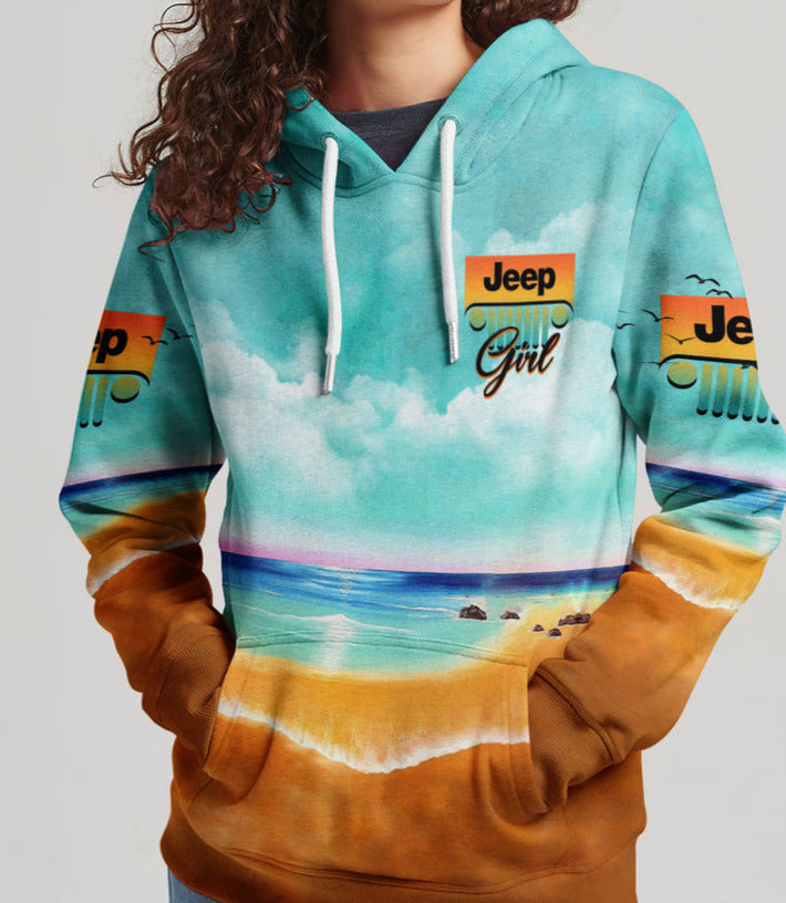 Flip Flops Jeep Ocean Kinda Girl Sky Hoodie