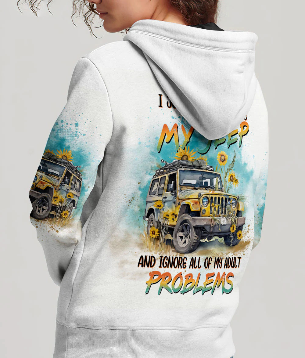 i-just-want-to-drive-my-jeep-sunflower-hoodie