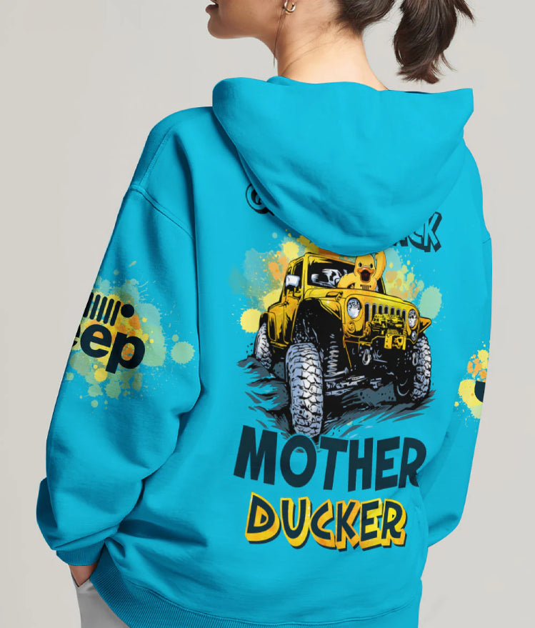 quack-quack-motherducker-jeep-blue-watercolor-hoodie