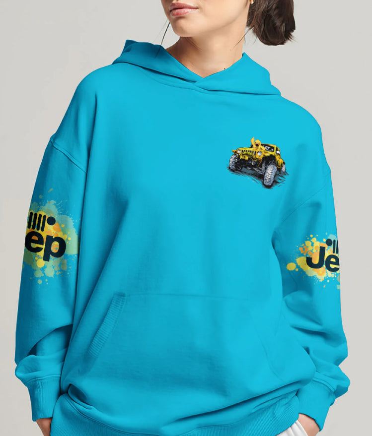 quack-quack-motherducker-jeep-blue-watercolor-hoodie