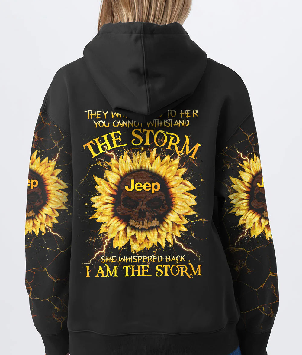 i-am-the-storm-sunflower-skull-jeep-hoodie