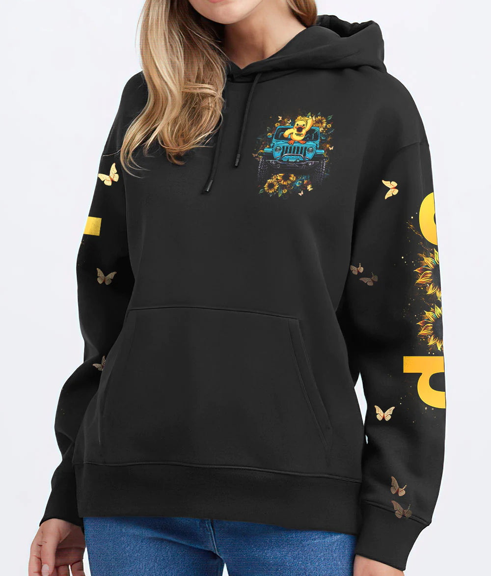 jeep-girl-i-am-who-i-am-funny-duck-jeep-hoodie