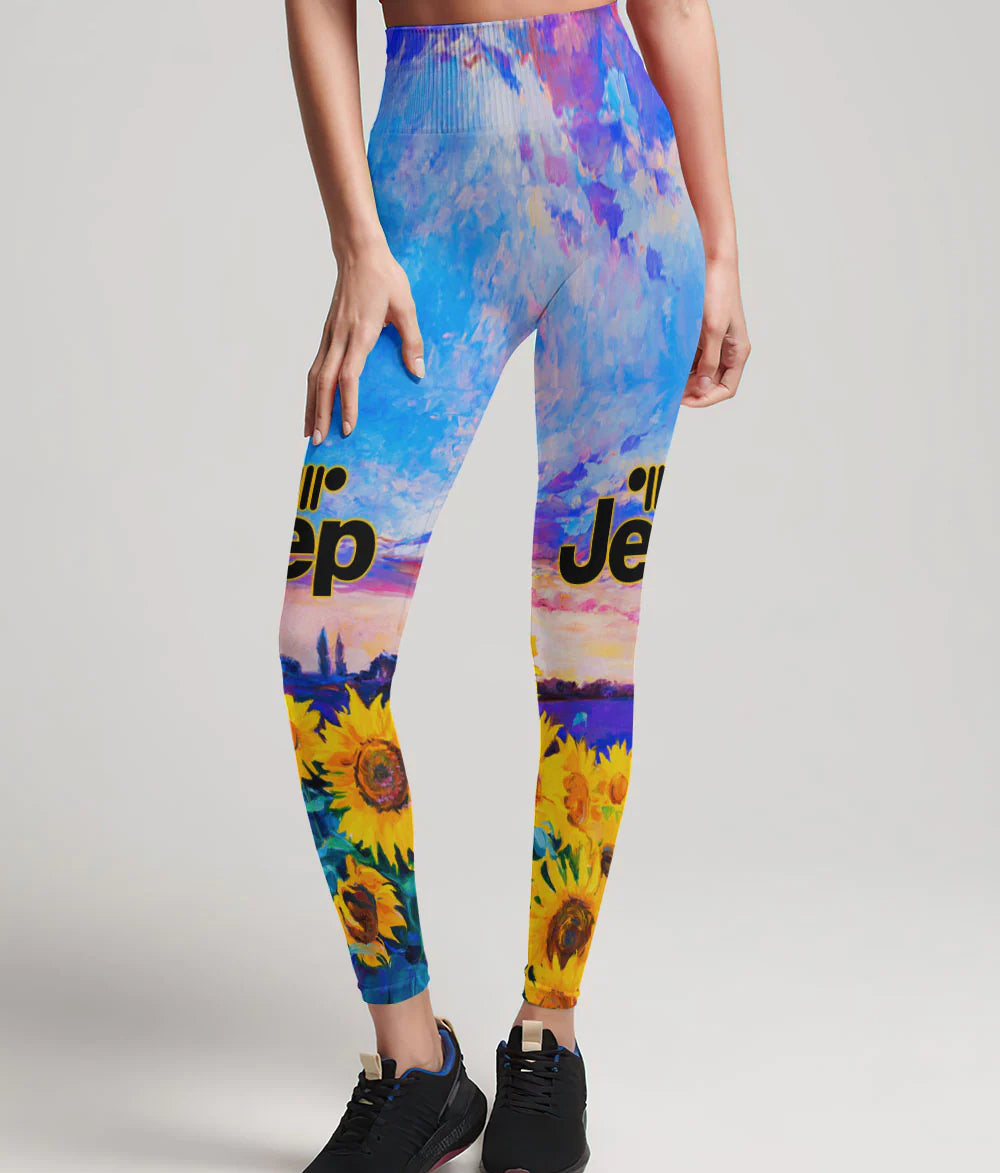 jeep-girls-are-sunshine-daisy-hurricane-watercolor-leggings