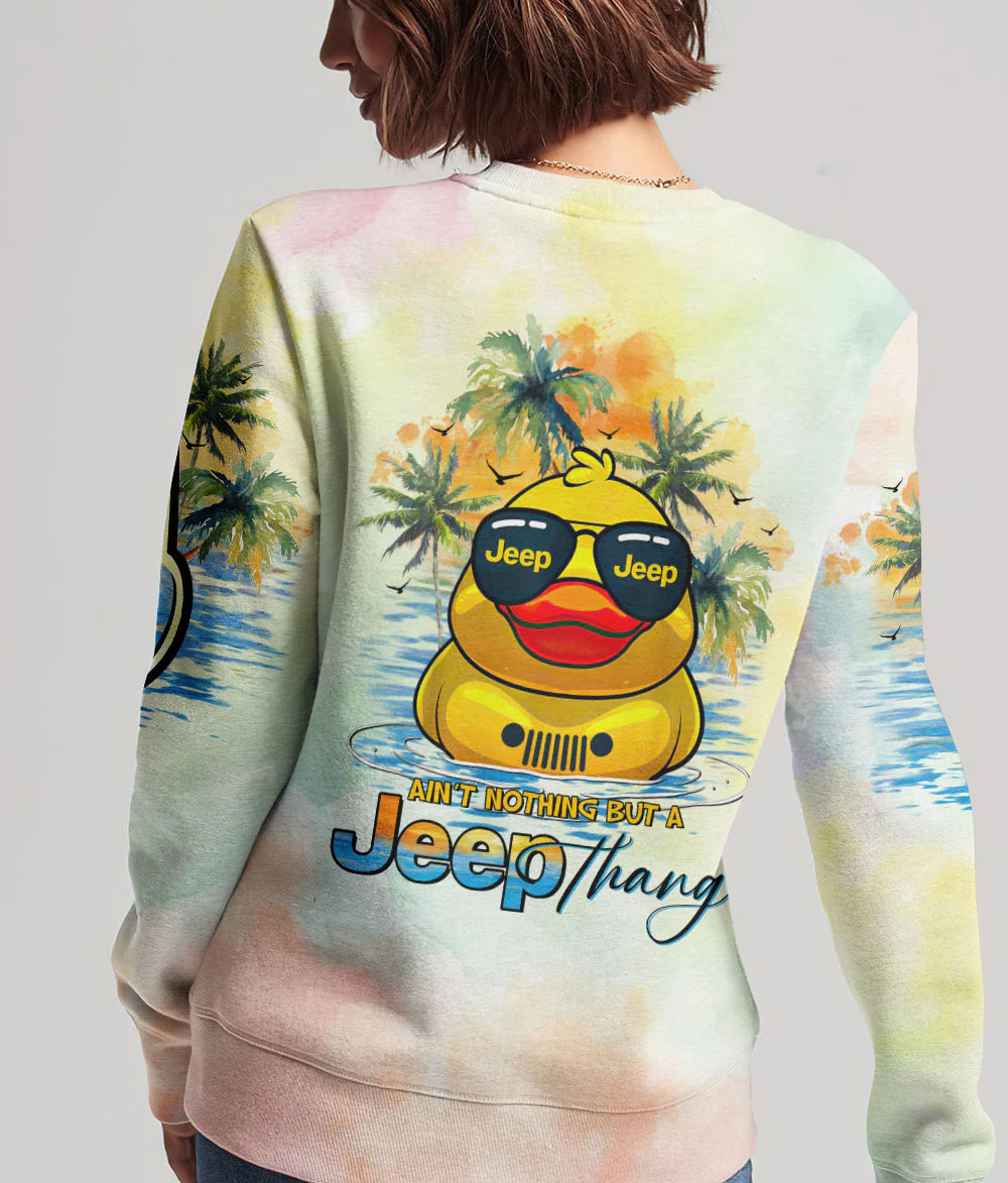 aint-nothing-but-a-jeep-thang-duck-glasses-beach-sweatshirt