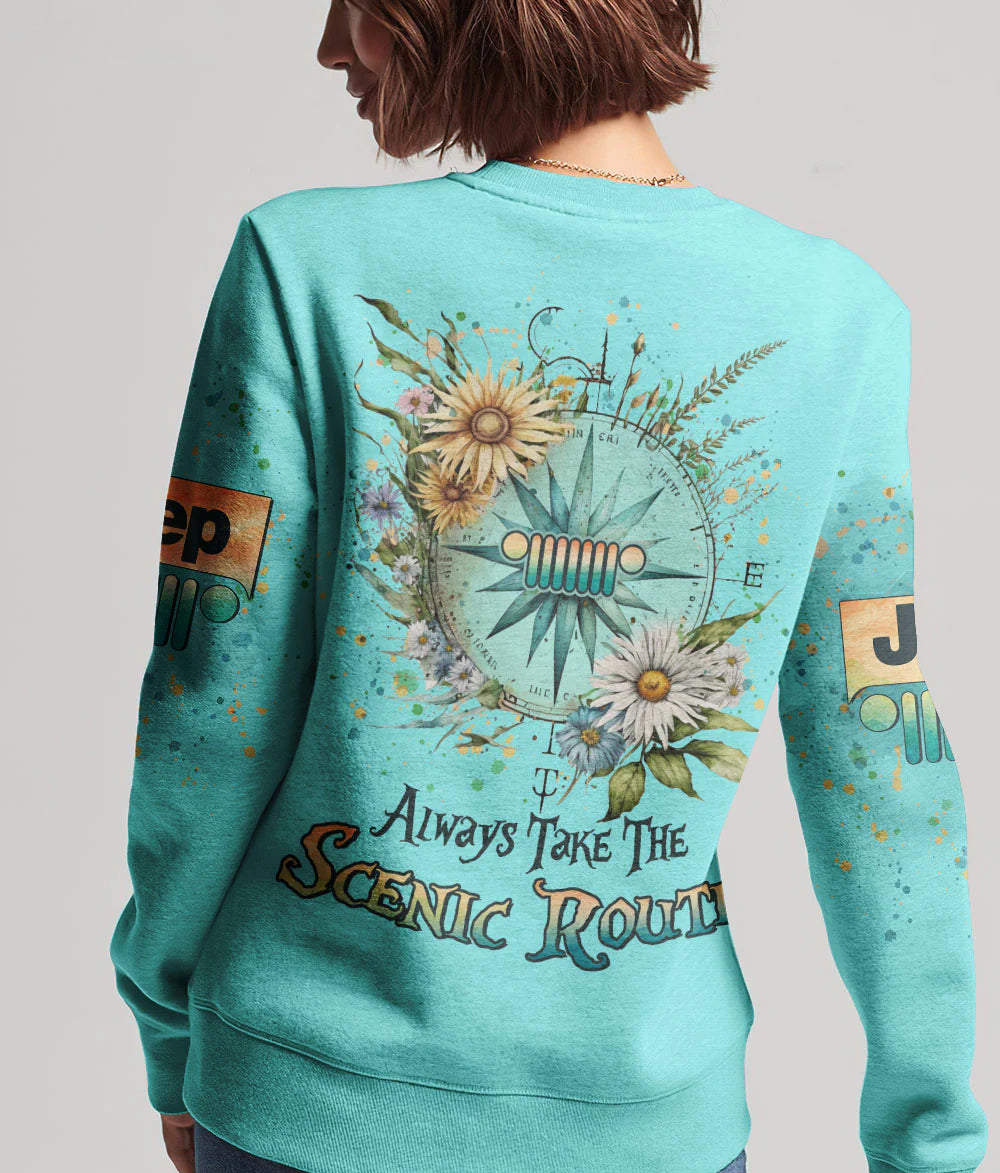 always-take-the-scenic-route-compass-jeep-sweatshirt