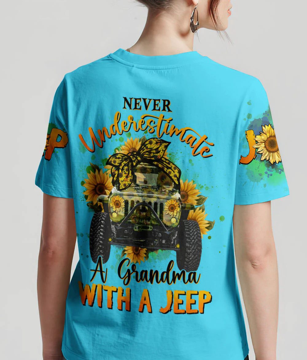 never-underestimate-a-grandma-with-a-jeep-t-shirt