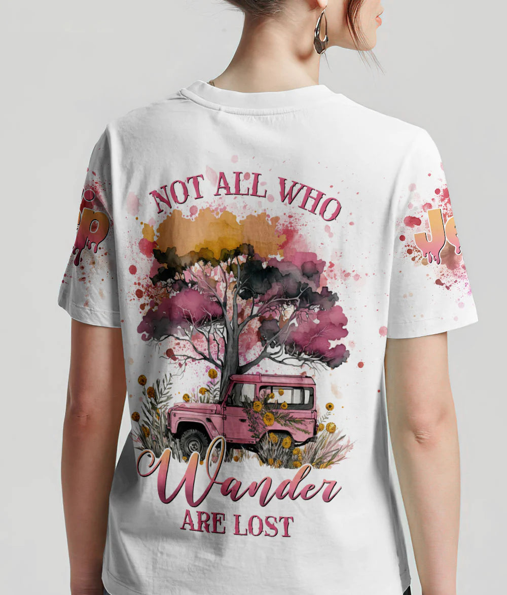 not-all-who-wander-are-lost-jeep-pink-t-shirt