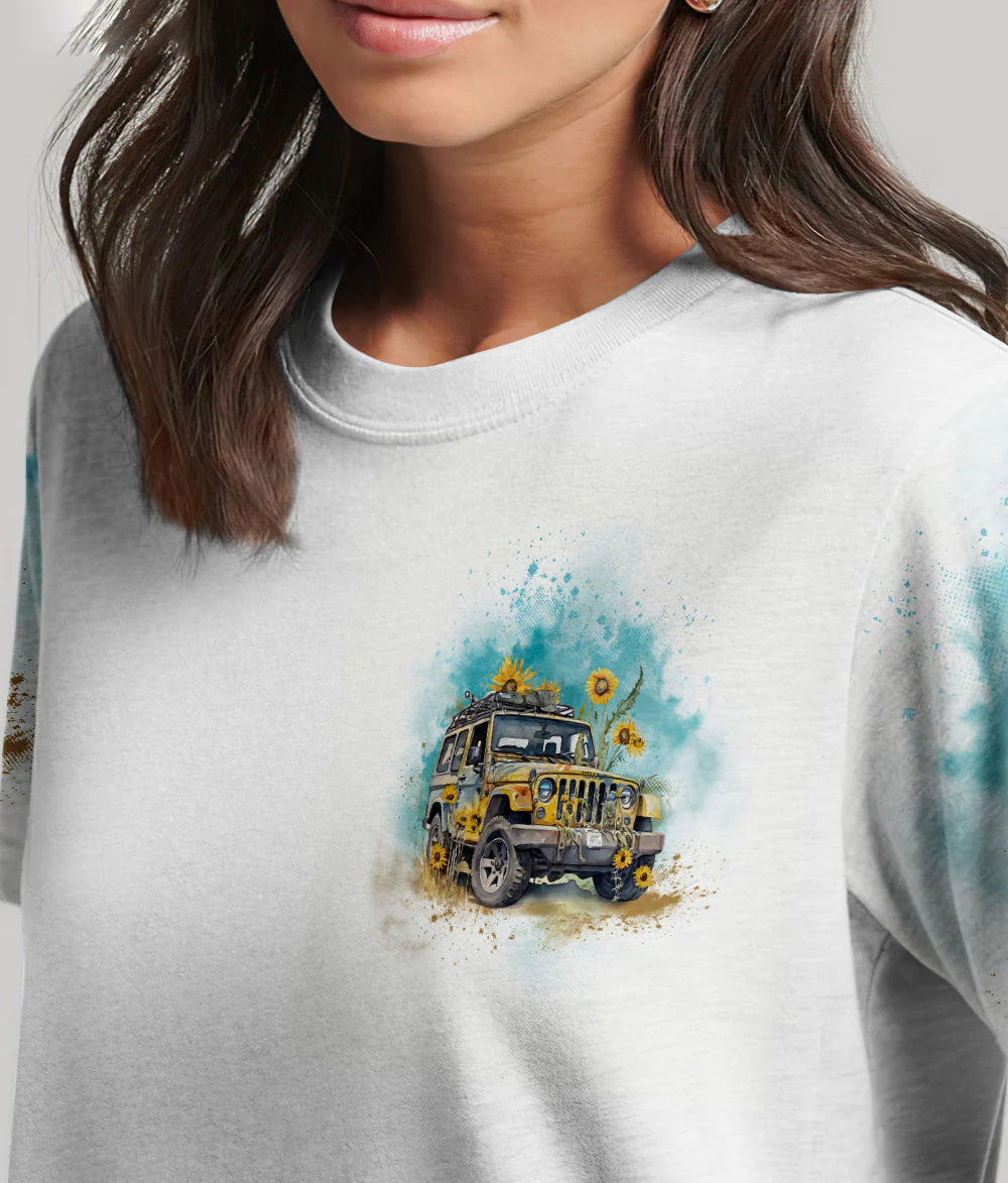 i-just-want-to-drive-my-jeep-sunflower-t-shirt