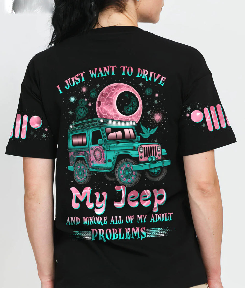 i-just-want-to-drive-my-jeep-moon-t-shirt