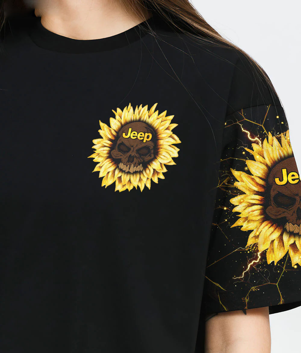 i-am-the-storm-sunflower-skull-jeep-t-shirt