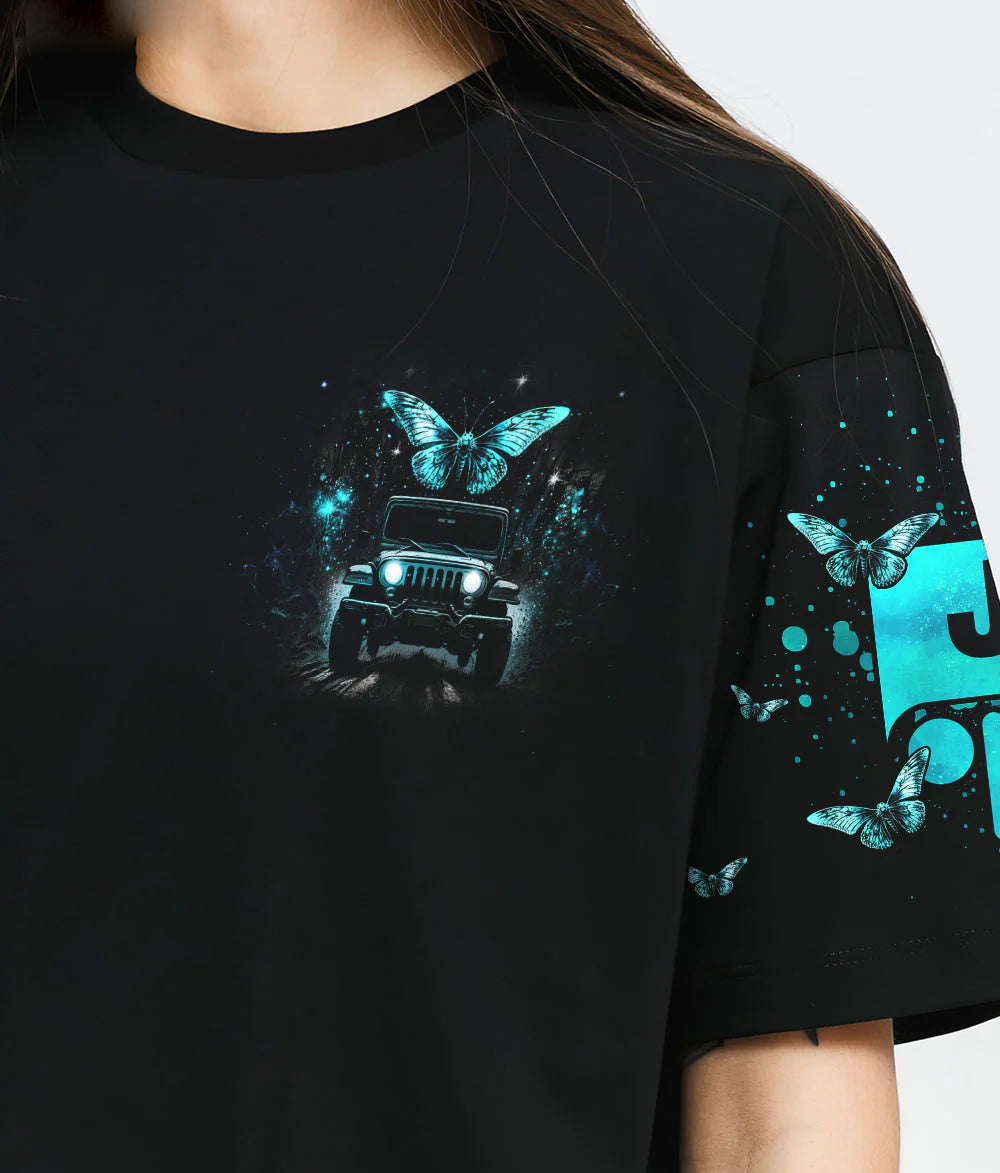 im-the-black-jeep-of-the-family-butterfly-t-shirt