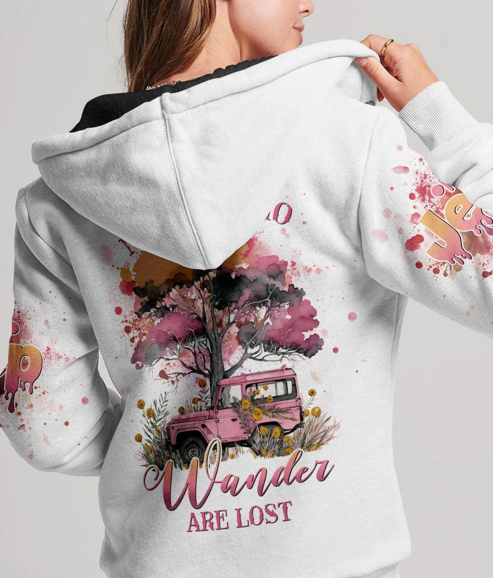 not-all-who-wander-are-lost-jeep-pink-hoodie