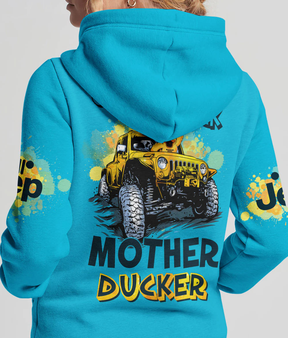 quack-quack-motherducker-jeep-blue-watercolor-hoodie