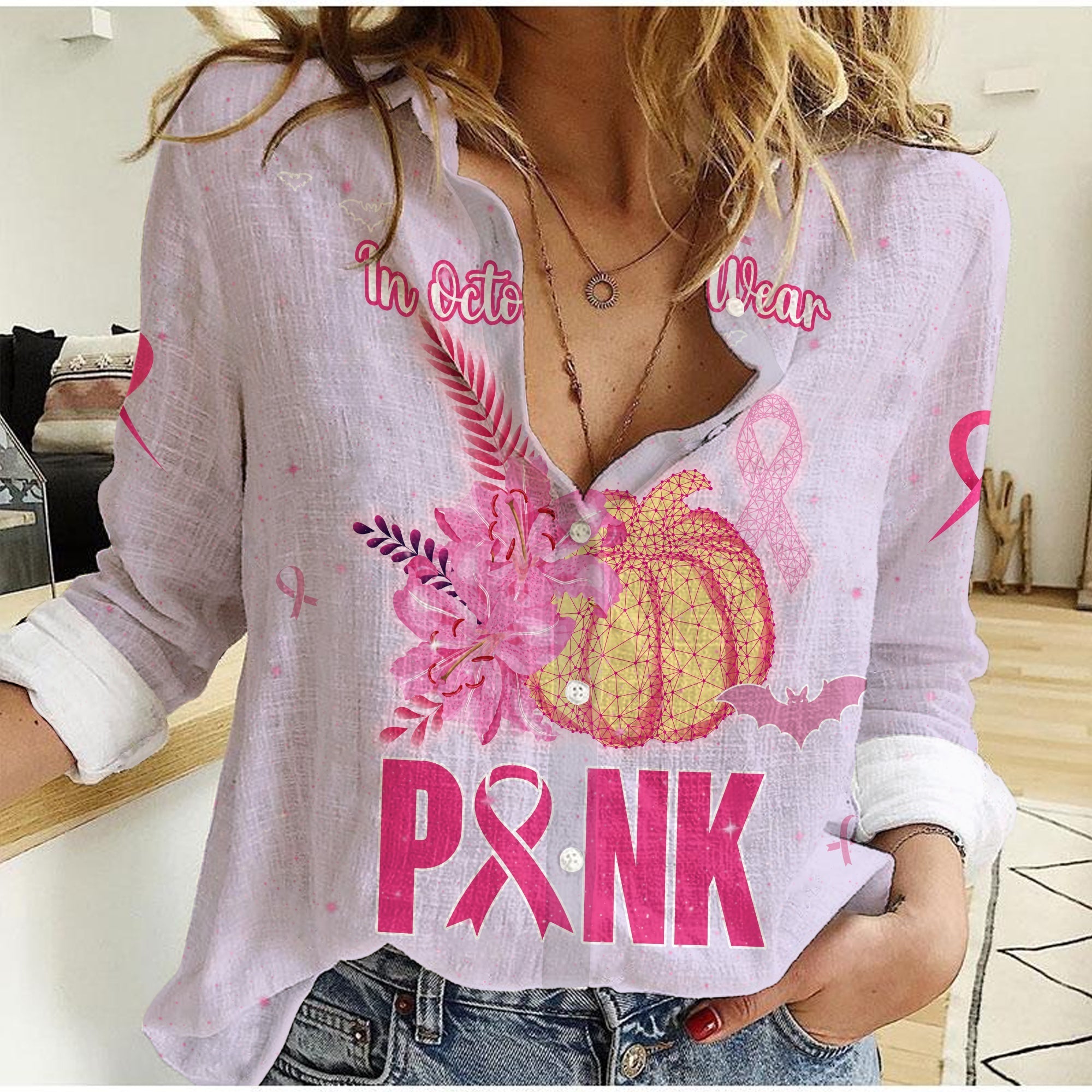 custom-personalised-breast-cancer-women-casual-shirt-in-october-we-wear-pink-pumpkin