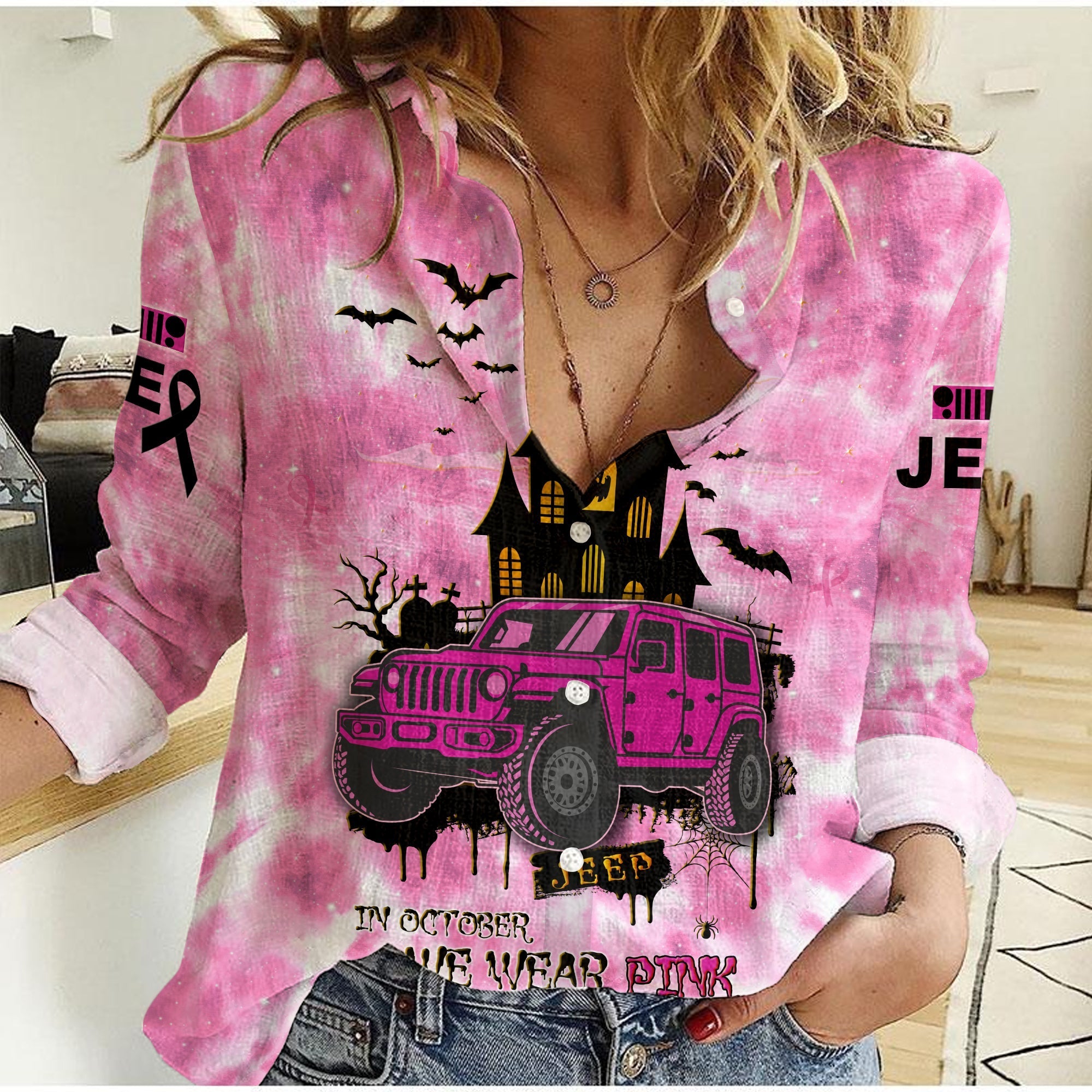 custom-personalised-jeep-breast-cancer-women-casual-shirt-tie-dye-halloween-in-october-we-wear-pink