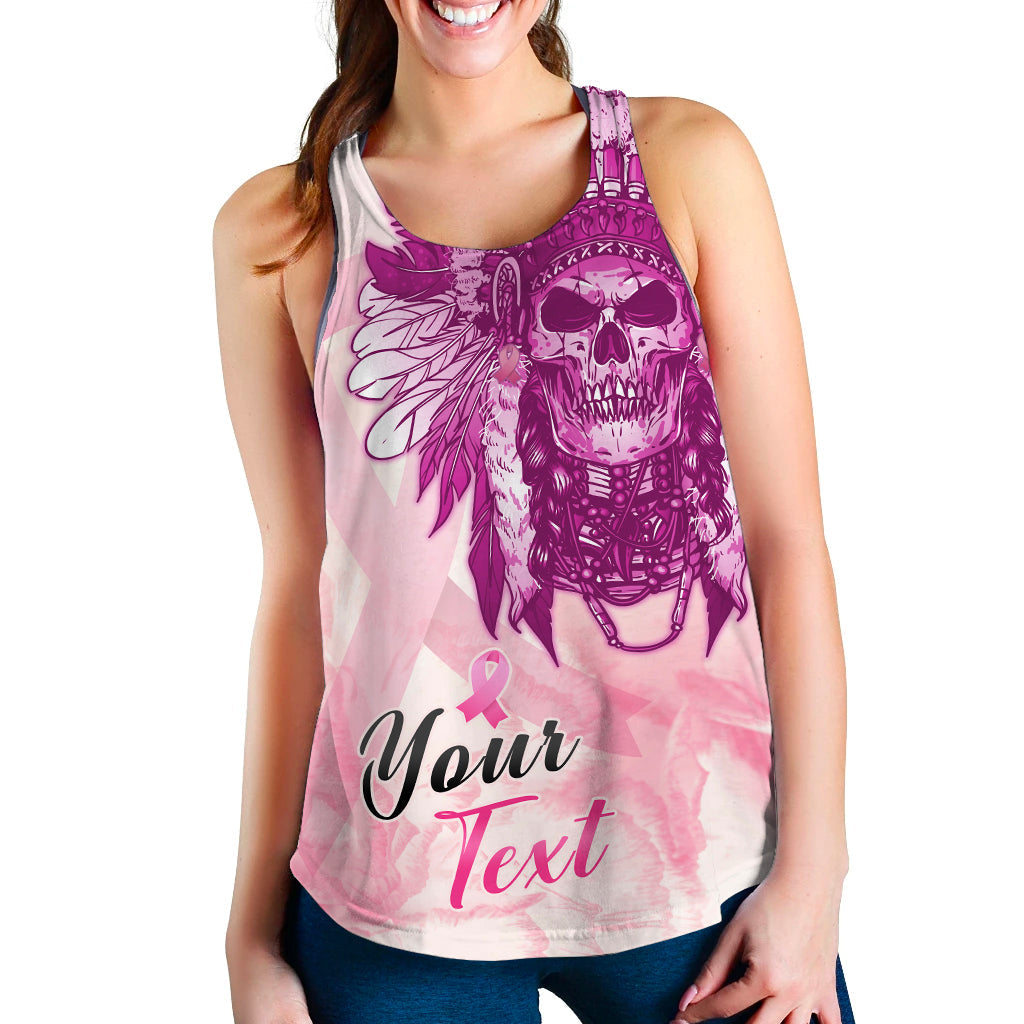 custom-personalised-pink-power-breast-cancer-women-racerback-tank-never-give-up-native-american-skull