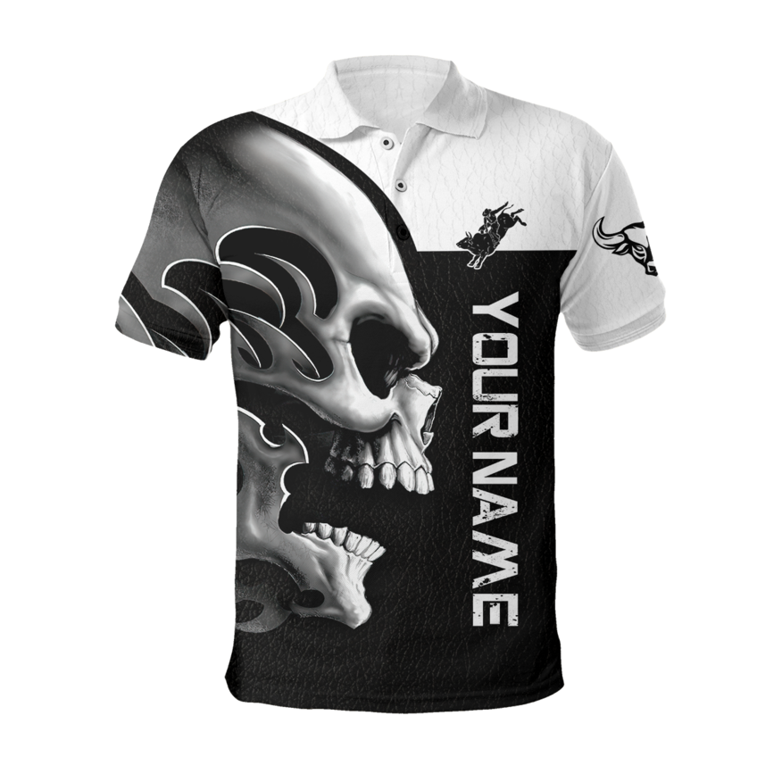 Personalized Name Rodeo Skull 3D All Over Printed Unisex Shirts Bull Riding