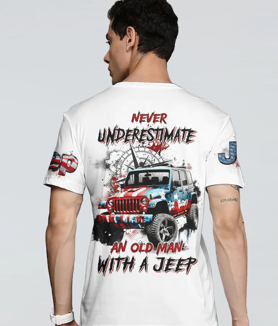 never-underestimate-an-old-man-jeep-compass-white-t-shirt