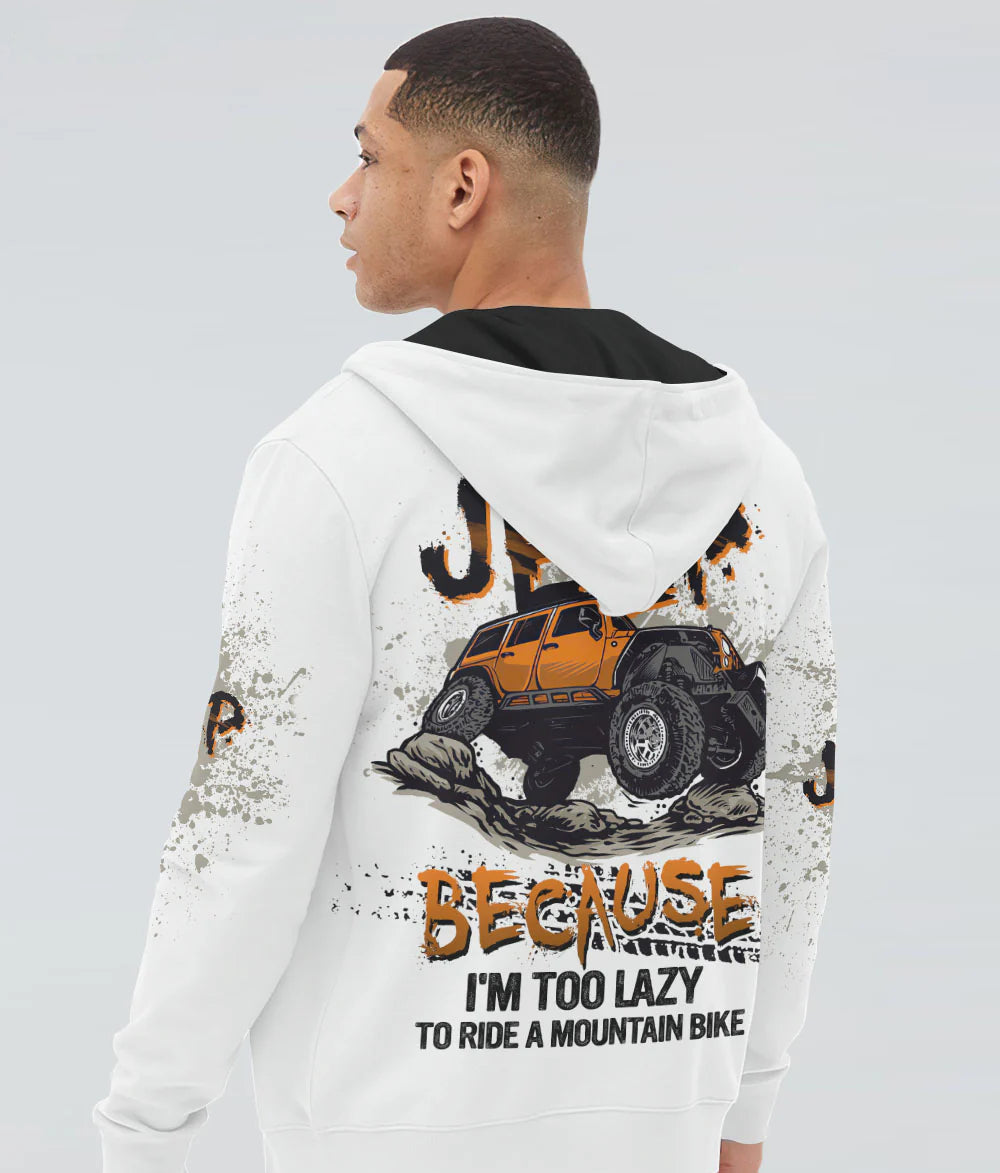 jeep-because-im-too-lazy-white-hoodie