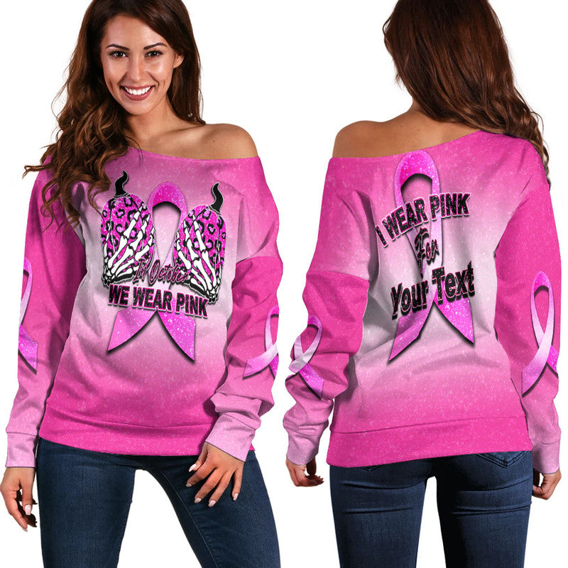 custom-personalised-breast-cancer-off-shoulder-sweater-save-the-pumpkins-pink-style