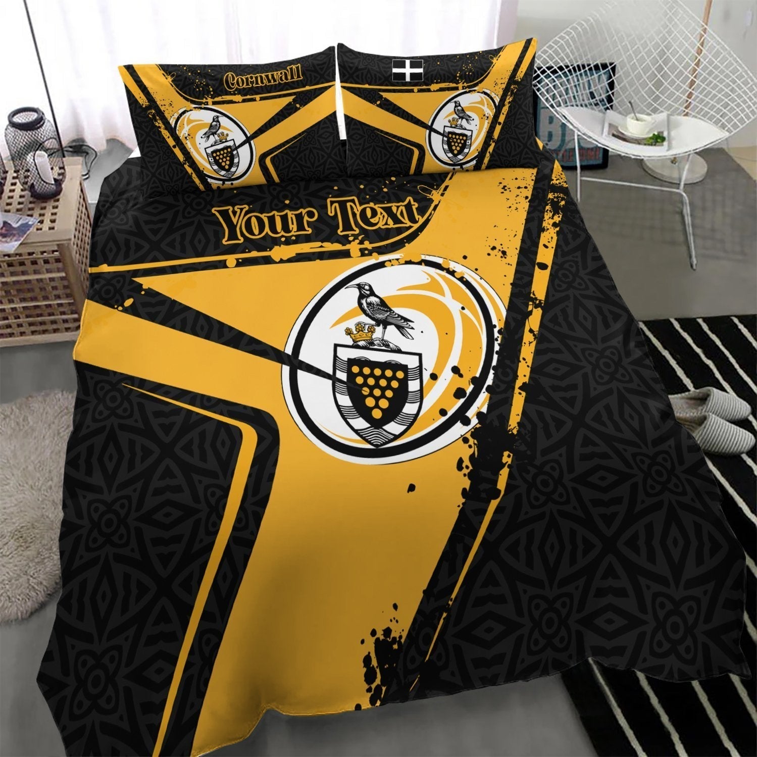 custom-text-cornwall-rugby-personalised-bedding-set-cornish-rugby