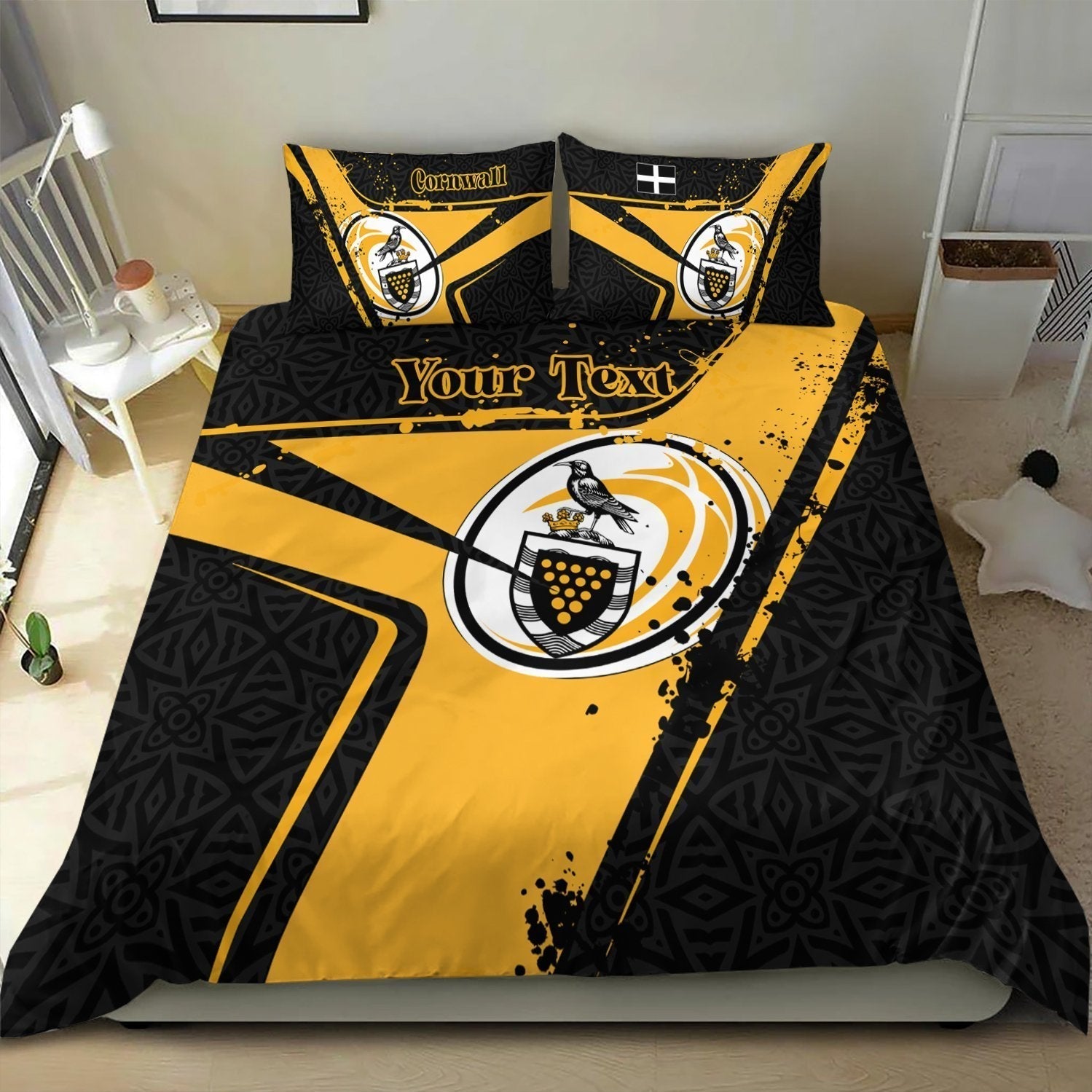 custom-text-cornwall-rugby-personalised-bedding-set-cornish-rugby