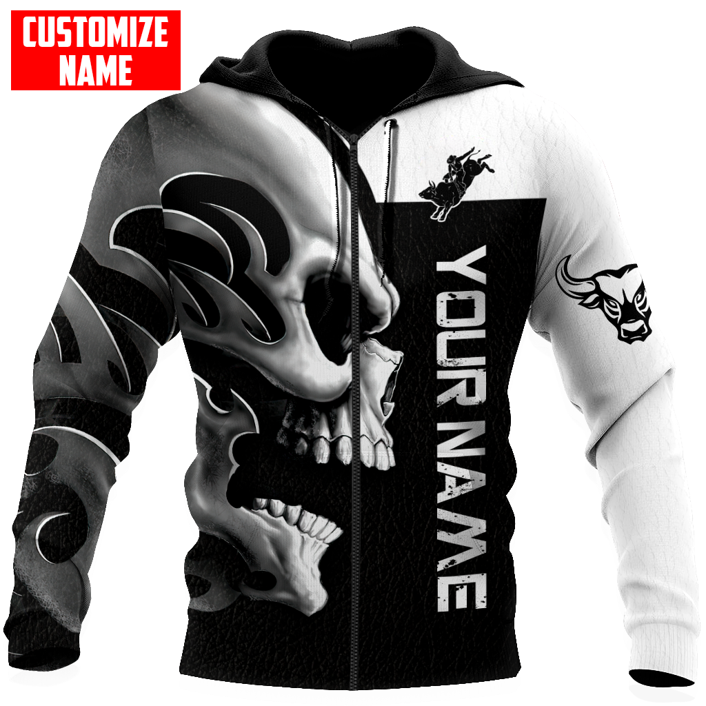 personalized-name-bull-riding-hoodie-bull-riding-apparel-rodeo-skull