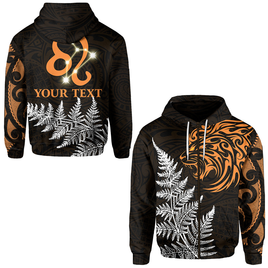 custom-personalised-leo-zodiac-style-maori-zip-hoodie-orange-lion-lt13