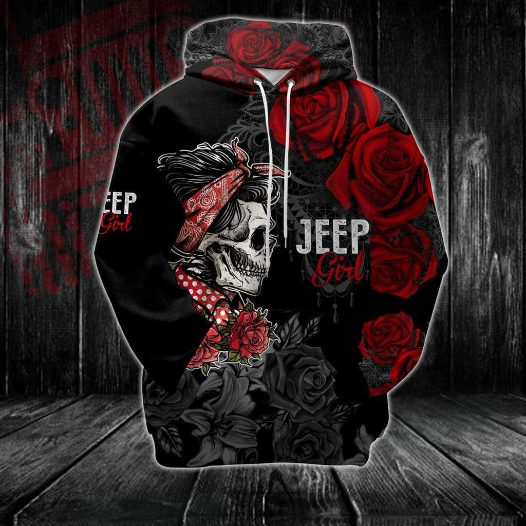 skull-jeep-girl-with-tattoo-rose-hoodie-3d