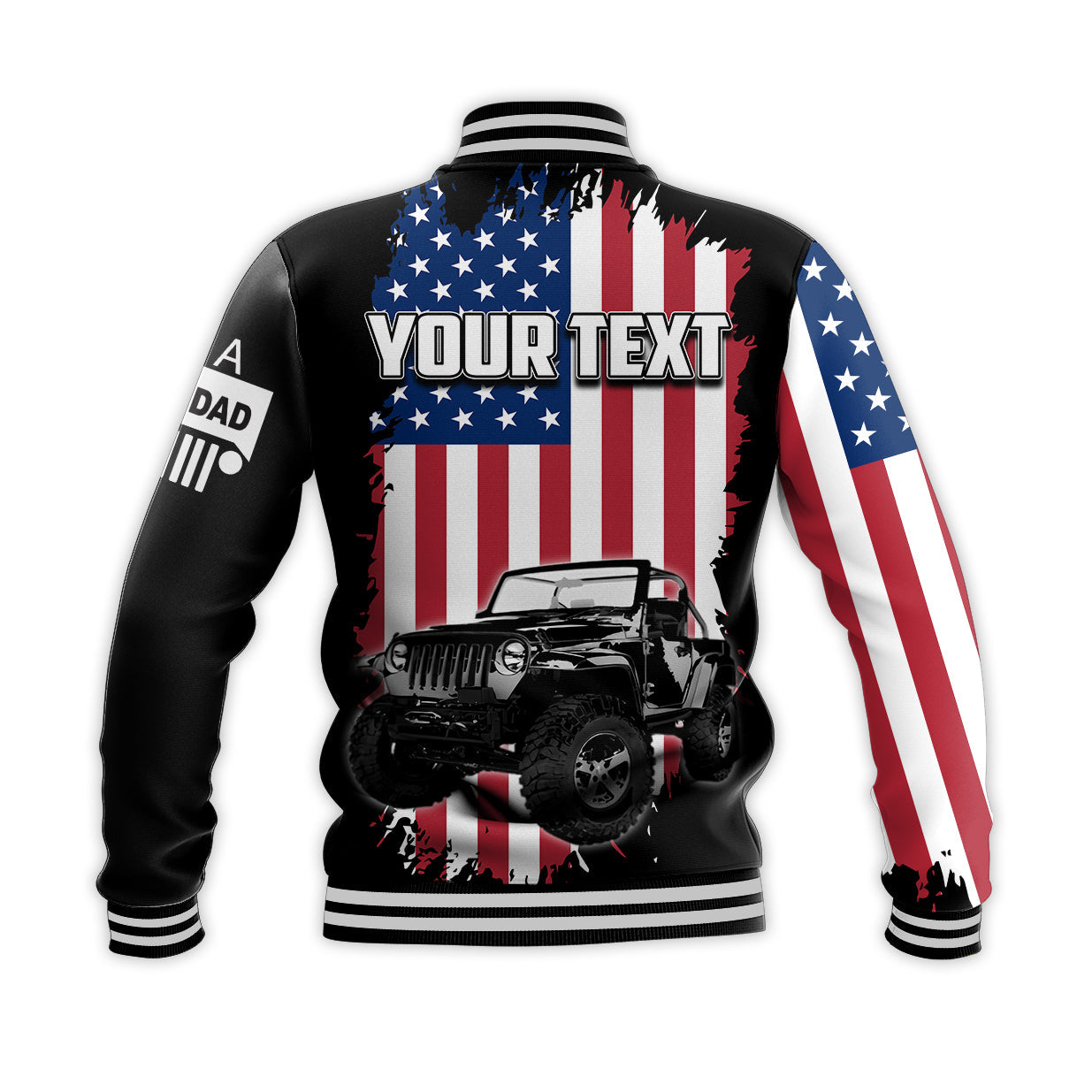 custom-personalised-father-day-baseball-jacket-jeep-dad-no1-black-style