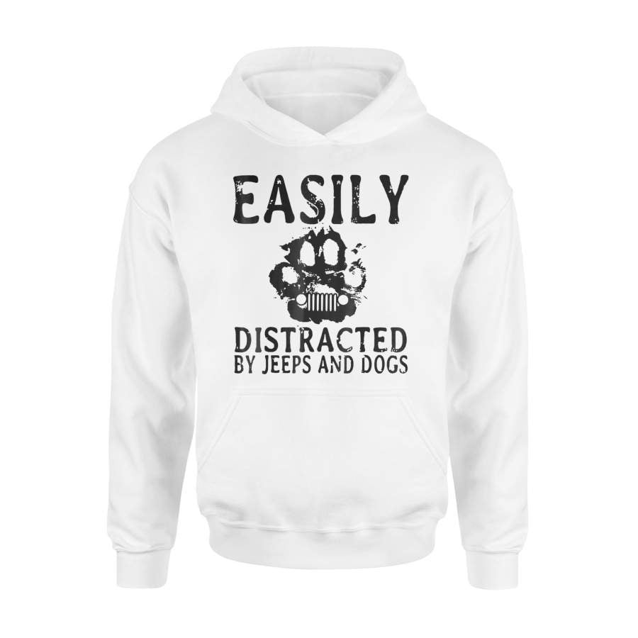 easily-distracted-by-jeeps-and-dogs-flower-funny-gift-hoodie