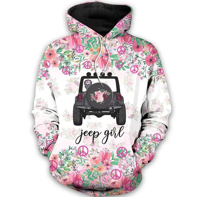 Jeep Girl Flower Hippie Hoodie Legging 3d LT11