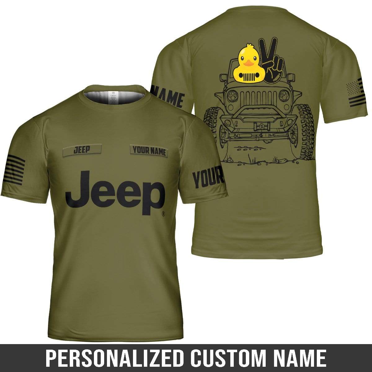custom-name-jeep-duck-olive-army-color-unisex-t-shirt-3d