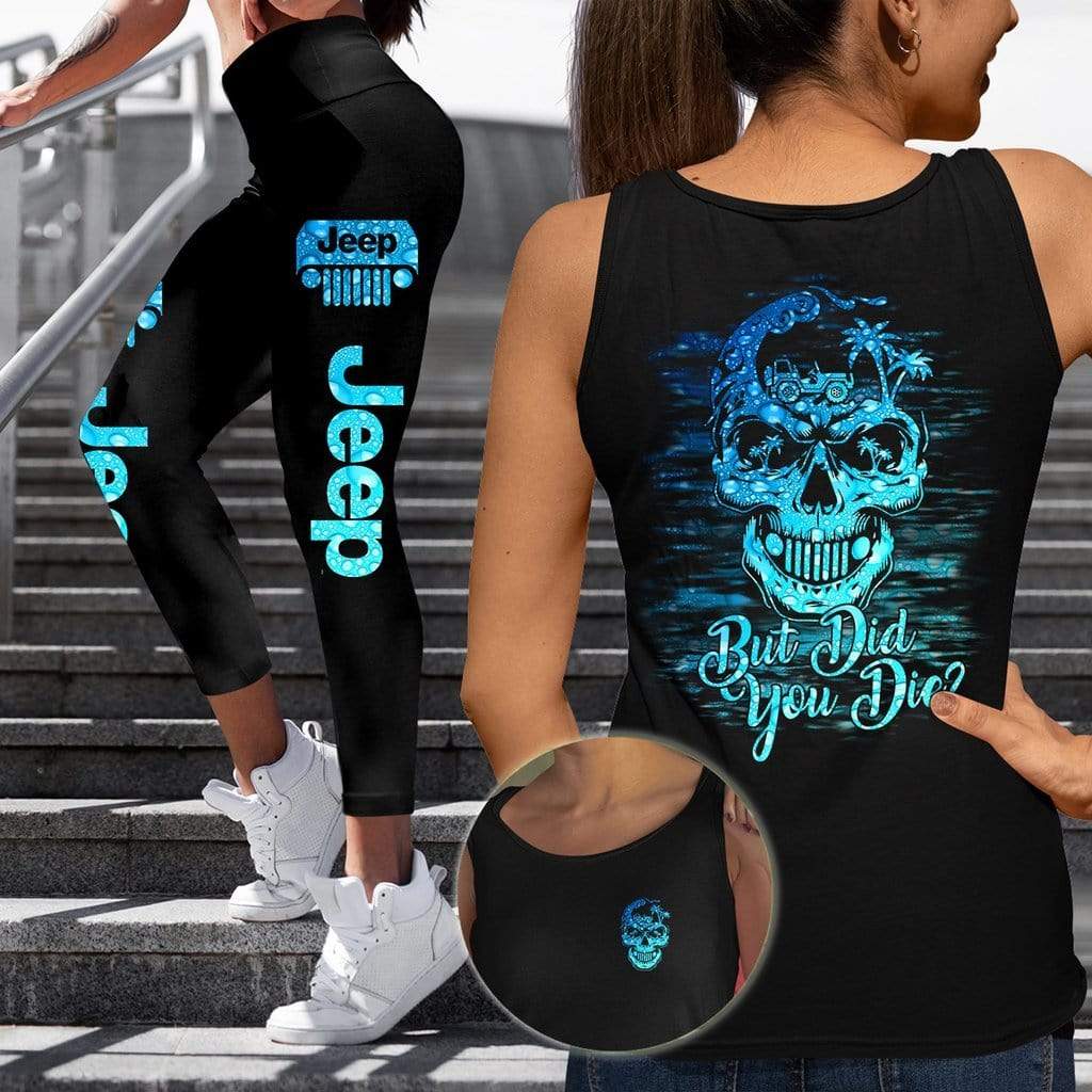 But Did You Die Palm Tree Jeep Skull Hoodie – Tank Top – Legging 3D